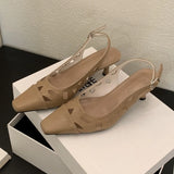 Purpdrank  Elegant White Hollow Heels for Women Fashion Square Toe Buckle Mule Shoes Luxury Brand Designer Pumps Comfort office formal shoe