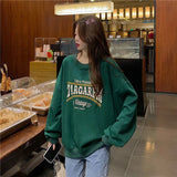 Purpdrank  Women's New Fleece Thick Hoodie with Round Neck and Long Sleeves from Japan South Korea Southeast Asia and Instagram Student