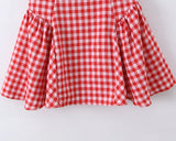 Purpdrank  Sexy Red Gingham Plaid Mini Sleeveless Dress Women Bow O Neck Zipper Back Low Waist Ruched Hem Swing Tank Dresses Vestidos Black