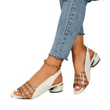 Purpdrank  New Plus Size Women Sandals One-strap Buckle  Platform Shoes Patchwork Pu Sandals for Women Fish-mouth Summer Womens Shoes