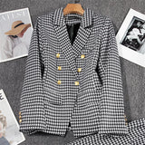 Purpdrank  Women's Autumn Blazers New Solid Fashion Casual Suit Short Jacket Golden Button Lady Suit Comfortable Commuting Long-sleeved Top