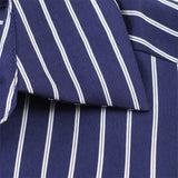 Purpdrank   Spring New Versatile Casual Simple Seven-quarter Sleeve Striped Shirt