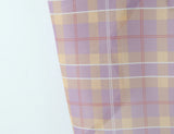 Purpdrank  Sexy Plaid Print Chiffon Lacing up Backless Camisole Tank Top + Zipper Low Waist Knee Length Mermaid Skirt 2 Pieces 1 Set
