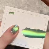 Purpdrank  TC 10ML New Star Bamboo Cat Eye Nail Supplies Pavilion Strobe Green Glass Bead Cat Eye Magnetic Gel Polish Summer Nails