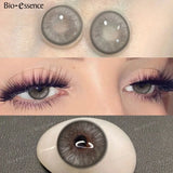 Purpdrank  2Pcs Halo Series Natural Fashion Makeup Beauty Contacts Chocolate Color Contacts Honey Color Eyes Brown Contacts NEW