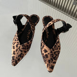 Purpdrank  Fashion Design Big Buckle Strap Women Casual Flat Mules Sandals High Quality Cozy Patent Leather Pointed Toe Dress Shoes