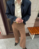 Purpdrank  Casual Slim Fit Straight Blazer Pants Women Solid Soft Comfortable Leg Long Trousers 2026 Lady Spring Autumn Daily Street Wear
