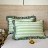 Purpdrank  Cotton Lace Pillow Cover One Pair 48x74cm Pillow Core Inner Liner Washable Bedroom Decoration Pillow Case Bedding Accessories