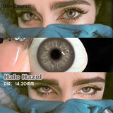 Purpdrank  2Pcs Light Brown Contact Lens Yearly New Gray Lens Colored Cosmetics Gray Big Eyes Makeup Korean Soft Pupil for Eyes