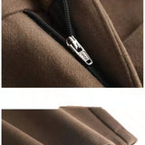 Purpdrank Women's High Rise Solid Color Patchwork Pocket Button Zipper Straight Autumn and Winter New Plus Size Loose Casual Capris Shorts