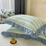 Purpdrank  Cotton Lace Pillow Cover One Pair 48x74cm Pillow Core Inner Liner Washable Bedroom Decoration Pillow Case Bedding Accessories