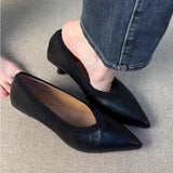 Purpdrank  Pointed Toe Women High Heels Shoes Sexy Elegant Shallow Leather Shoes  Trend Winter Fashion Dress Walking Zapatillas