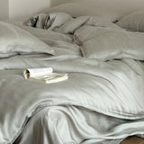 Purpdrank  600TC Washed Lyocell Soft Bedding Set Single Double Queen King Size Duvet Cover Set Bed Sheet/Fitted Sheet Pillowcases 3/4Pcs