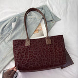 Purpdrank  2-IN-1 Leopard Pattern Tote Bag Sets For Women 2025 Luxury Designer Handbags Animal Prints Large Capacity Shoulder Shopper