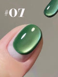 Purpdrank  12ML 12-Color Pink Water Gold Cat Eye Ocean Bubble Glass Beads Gel Nail Polish New Style Spring Nails Summer Nail Pink Nails
