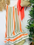 Purpdrank  Summer New Bohemian Print Strap Loose fitting Dress for Women's Vacation Style Fashion Style Beach Dress Strap Long Dress