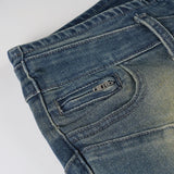 Purpdrank  Vintage Light Wash Distressed Paneled Jeans Y2K Slim-Fitting Low-Waisted Stitched Denim Pants Women Streetwear Retro Jeans