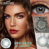 Purpdrank  1 Pair Colored Contact Lenses for Eyes Blue Eye Lenses Gray Pupil Lenses Green Eye Natural Brown Lens Beauty Makeup