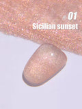 Purpdrank  12ML 4-Color Pink Blue White Green Explosive Gel Nail Polish Diamond Gel Polish Summer Nails Blue Nails Nail Supplies