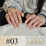 Purpdrank  4-Color Spring Summer Nails Ice Transparent Blue Glass Bead Cat Eye Gel Nail Polish Popular Whitening Versatile Upgrade Gel