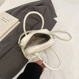 Purpdrank  Mini Boston Shoulder Crossbody Bags For Women Lace Bowknot Round Top-handle Bag With Heart Pendant 2025 Designer Handbags