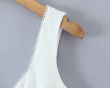 Purpdrank  Sexy White V neck Low Ruched Bra Chest Tank Tops Women Tie Bow Sashes Zipper Back Crop Tank Girl Tee