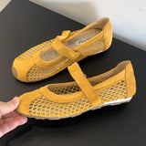 Purpdrank  Mesh Breathable Flat Shoes Women Fashion Round Toe Shallow Casual Shoes Concise Comfortable Soft Bottom Brand Designer Shoes