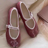 Purpdrank  Round Toe Retro Woman Shoes Female Footwear Casual Sneaker Buckle Strap Mixed Colors Ballet Flats Dress New Ballerinas Rome PU M