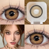 Purpdrank  Blue Colored Contact Lenses - Natural & Small Pupil Hazel Contacts, Yearly Lenses for Summer & Autumn Holiday, Parties
