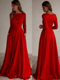 Purpdrank  Elegant Long Sleeve round Neck White Wedding Dress 2025 New Outdoor Travel Photography A- Line Skirt Knitted Fabric Polyester