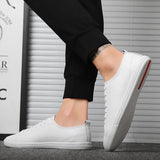 Purpdrank  Split Leather Men Casual Flats Vulcanized Shoes Classic Fashion Outdoor Man Walking Shoes Spring Summer Sneakers Tenis Masculino
