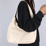 Purpdrank  Fashionable Minimalist Retro Shoulder Bag  PU Leather Handbag Casual Commuting Trend Large Capacity Tote Bag