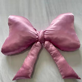 Purpdrank  New Large Pink Satin Pillow Decorative Soft Filled Cushion Beds Sofas Cars Home Decor - Elegant Butterfly Shaped Plush Pillow