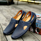 Purpdrank  Men Summer Loafers Breathable Driving Shoes Cool Moccasins Hollow Out Male Lazy Shoes Leisure Walk Men Sandals