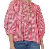 Purpdrank  New European and American Sweet Casual Strap Crew Neck Bubble Sleeve Versatile Shirt