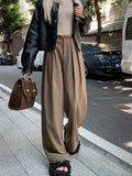 Purpdrank  High Quality Wide Leg Pants Women Streetwear Black Baggy Suit Pants Summer Korean High Waist Casual All Match Straight Trousers