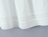 Purpdrank  Holiday White Spliced Hollow Out Lace Sleeveless Dress Women O neck Loose Straight Short Dresses Femme Vestidos Summer Robe