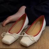 Purpdrank  Patent Leather Fashion Mary Jane Shoes Women Pumps Shallow Women Shoes Bow Low Heel Elegant High Heels Female Zapatos De Mujer