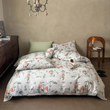 Purpdrank  New 100% Cotton Floral Print Bedding Sets Cozy Skin Friendly Soft Comforter Set Naked Sleeping Textile Supplies for All Seasons
