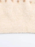 Purpdrank  New European-style women's fashion sweater, versatile and stylish, featuring a faded effect and jacquard knit design.