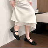 Purpdrank  New Butterfly-knot Women Mary Jane Shoes Elegant Thick Heel Shoes Ladies Fashion Dress Pumps