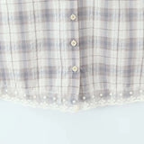Purpdrank  Sexy Front Open Buttons Plaid Spliced Lace Tie Bow Halter V Collar Mini Dress Women No Back Backless A-line Short Dresses Robe