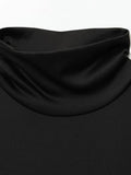 Purpdrank  European style new women's fashion all-match temperament splicing with belt stand collar sleeveless midi dress
