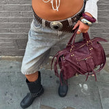 Purpdrank  Y2k Bermuda Denim Shorts Low Waist Loose Fit Baggy Jorts with Pockets Summer Vintage Wide Leg Jeans Cyber Grunge Streetwear