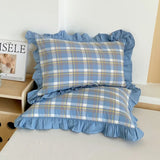 Purpdrank  Cotton Lace Pillow Cover One Pair 48x74cm Pillow Core Inner Liner Washable Bedroom Decoration Pillow Case Bedding Accessories