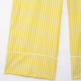 Purpdrank  Summer New Women's Fashion and Elegance Casual Loose Versatile Stripe Print Tie up Waist Straight Leg Pants