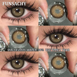Purpdrank  2pcs Black Series Color Contact Lenses Natural Gray Eye Lens Beautiful Pupils Yearly Fashion Brown Softlens Cosmetics