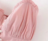 Purpdrank  sexy sleeveless deep v ncek strap crop top women beach Wear vintage cotton pink tops button up Camis boho casual Summer blusas