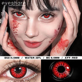 Purpdrank  2pcs Cosplay Colored Contact Lenses For Halloween Anime Blue Contact Red Beauty Makeup Lenses Yearly Eyes Contacts