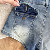 Purpdrank  American Retro Denim Shorts For Women Summer New Casual Ripped Tight Hot Pants Fashion Washed Distressed Hot Girls Shorts